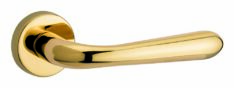 Maniglia ottone lucido per porta interna modello One-0