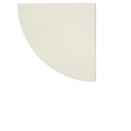 Mensola "quarto di cerchio" laccata bianco da mm. 370 x 370-114