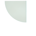Mensola "quarto di cerchio" trasparente da mm. 370 x 370-0
