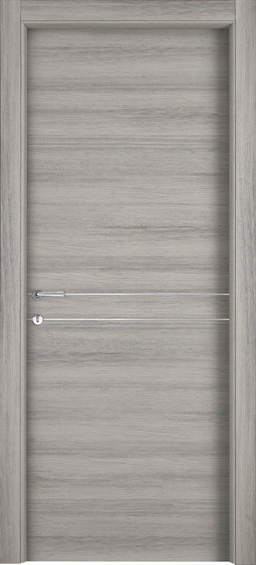 Porta con inserti in alluminio