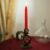 Candeliere da appoggio in ferro con decoro tondo-0