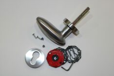 Pomo cromo satinato per porta interna - mezzo sinistro - COLOMBO MOON-737