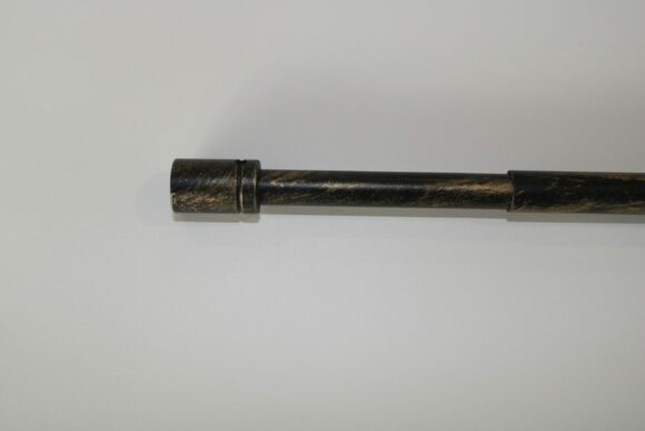 BASTONE ESTENSIBILE per tendine a vetro di lunghezza cm. 60/80 e diametro cm. 1 Finitura NERO-ORO-883