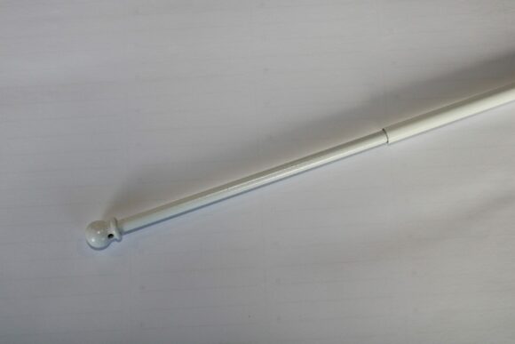 COPPIA di BASTONI ESTENSIBILI per tendine a vetro di lunghezza cm. 50/70 e diametro mm. 7 Finitura BIANCO-846
