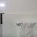 COPPIA di BASTONI ESTENSIBILI per tendine a vetro di lunghezza cm. 30/45 e diametro mm. 7 Finitura BIANCO-0