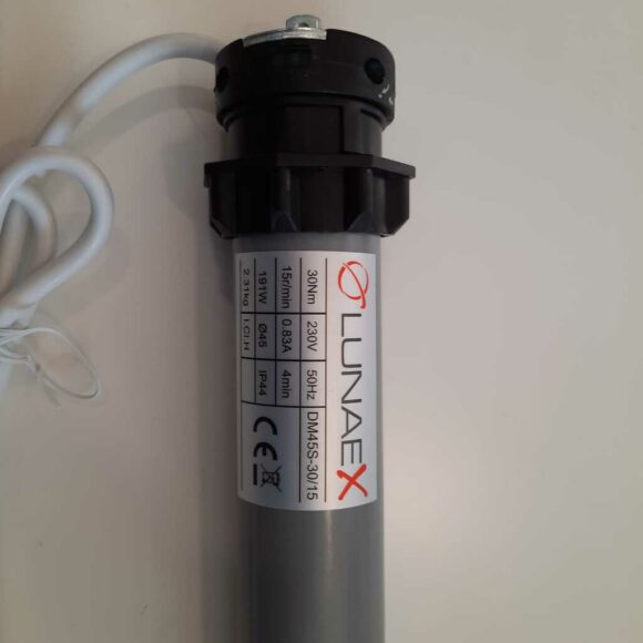 Motore per tapparelle Motore tubolare Lunaex 30 Nm con supporto-0