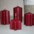 Candele a forma di Stella colore Bordeaux con piccoli brillantini a forma di stelline dorate -0
