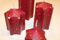 Candele a forma di Stella colore Rosso -0