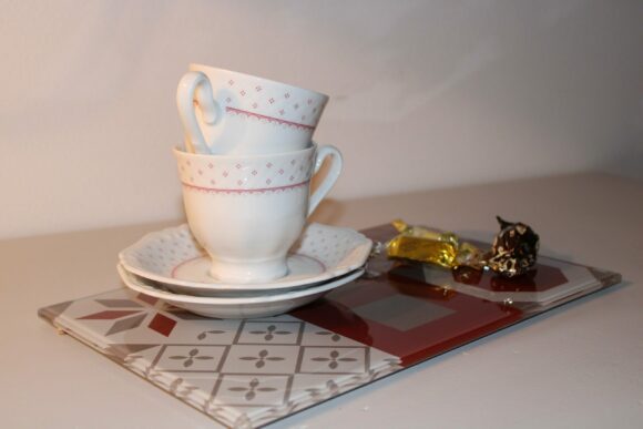 Tagliere in vetro ceramicato lucido piano rettangolare con decoro-0