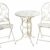 Set Bistrot da giardino in metallo traforato Bianco 2 sedie e 1 tavolino-0