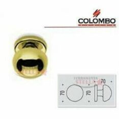 Pomo tondo oro zirconio HPS per porta di ingresso - mezzo destra-1489