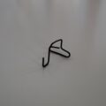 GANCIO per tenda senza fori MARRONE, gancio per serramenti in PVC e legno sp. mm. 16/18 - Gancio corto-0