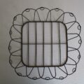 Cestino in Metallo traforato Marrone da cm. 28 x 28 x 10 H-0