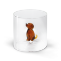 Bicchiere in vetro borosilicato con Cane interno-0