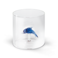 Bicchiere in vetro borosilicato con Delfino interno-0