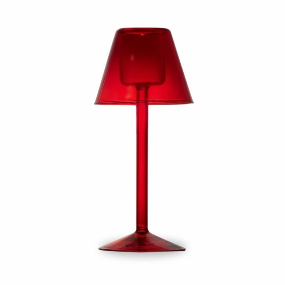 Porta tealight in vetro a forma di abajour - vari colori-2041