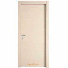 Porta interna LAMINATA, battente reversibile e scorrevole interno muro, finitura PALISSANDRO BIANCO -0