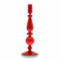 Portacandele in vetro borosilicato Rosso H cm.25-0