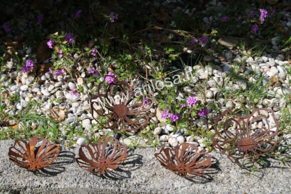 Decorazione ferro Fiore stilizzato con asta componibile-2215