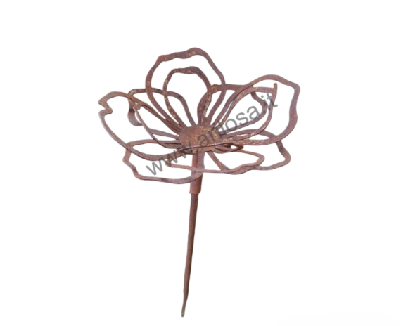 Decorazione ferro Fiore stilizzato con asta componibile-2218