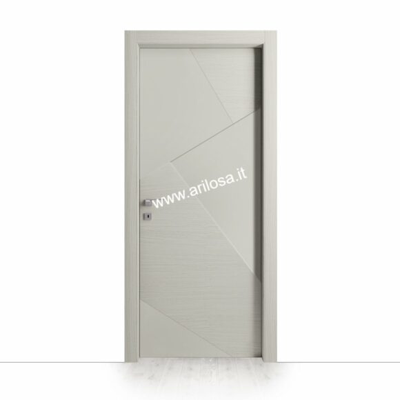Porta interna in Frassino spazzolato Laccato bianco poro - battente-0