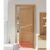 Porta interna Rovere mielato- cm. 80 x 210 H battente a PIEGO spinta destra -0