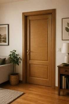 Render della porta interna in noce tanganica chiaro