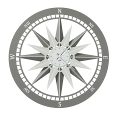 Arilosa-orologio-da-parete-bussola-grande-fango e avorio