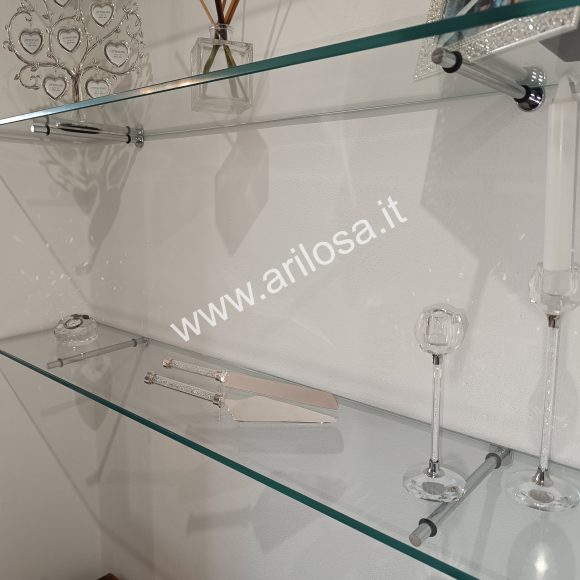 Reggimensola cromato ad asta - immagine 3