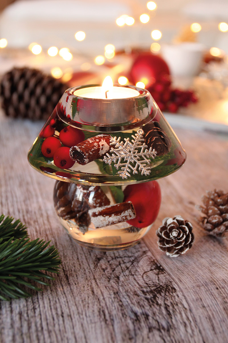 Portacandela di Natale Fiocco di Neve - Dreamlight "Natale" - immagine 2